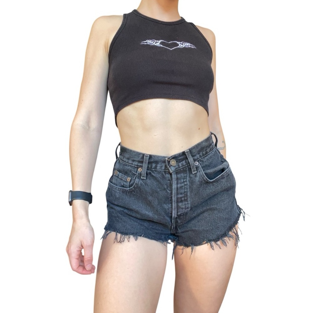 Vintage Levi’s black cut off cheeky denim jeans